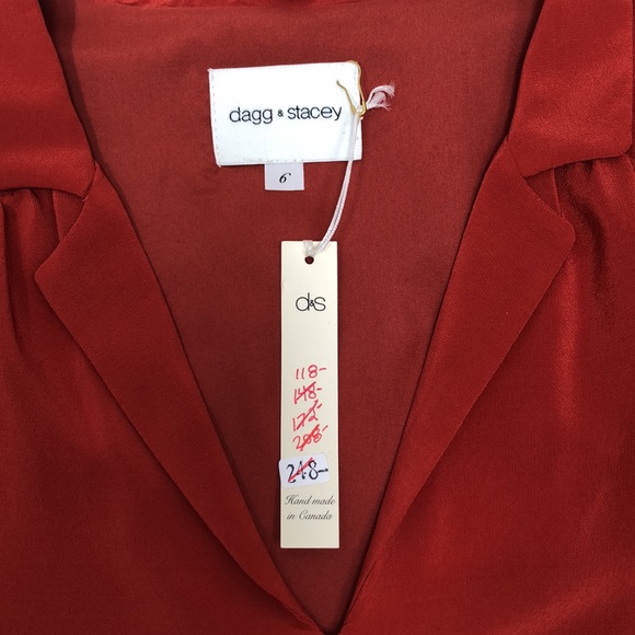 NWT - 100% silk Dagg and Stacey dress - rust - size 6 - Picture 7 of 9